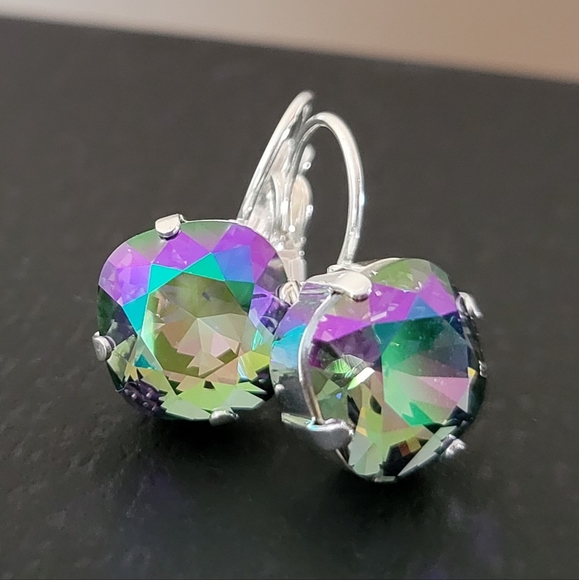 Austrian Crystal Earrings in Silver - Picture 6 of 9